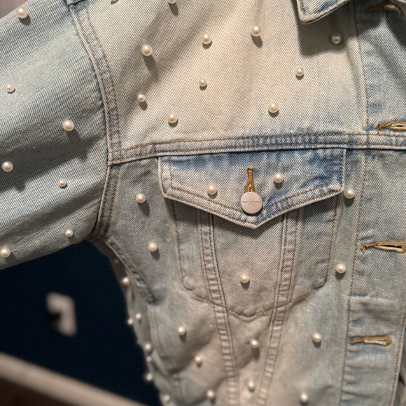 Superdown - Revolve - Pearl Denim Blue Light Wash Jacket - M - Picture 10 of 10